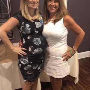 Rusched floral maternity dress